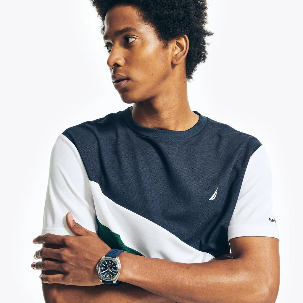 Nautica Mens Navtech Sustainably Crafted Colorblock T-Shirt 2