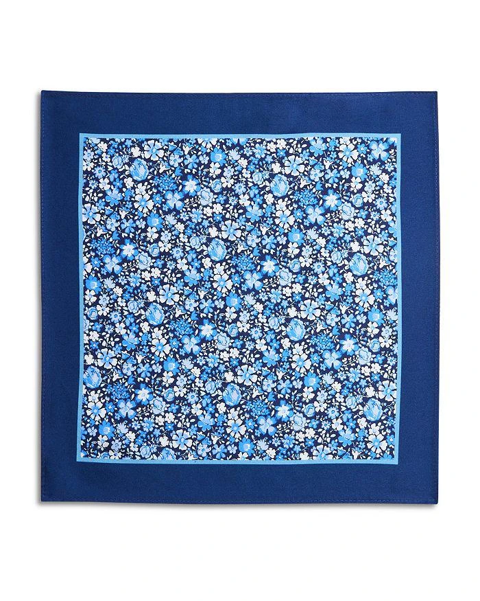 The Men's Store at Bloomingdale's Floral Bordered Silk Pocket Square - Exclusive 1