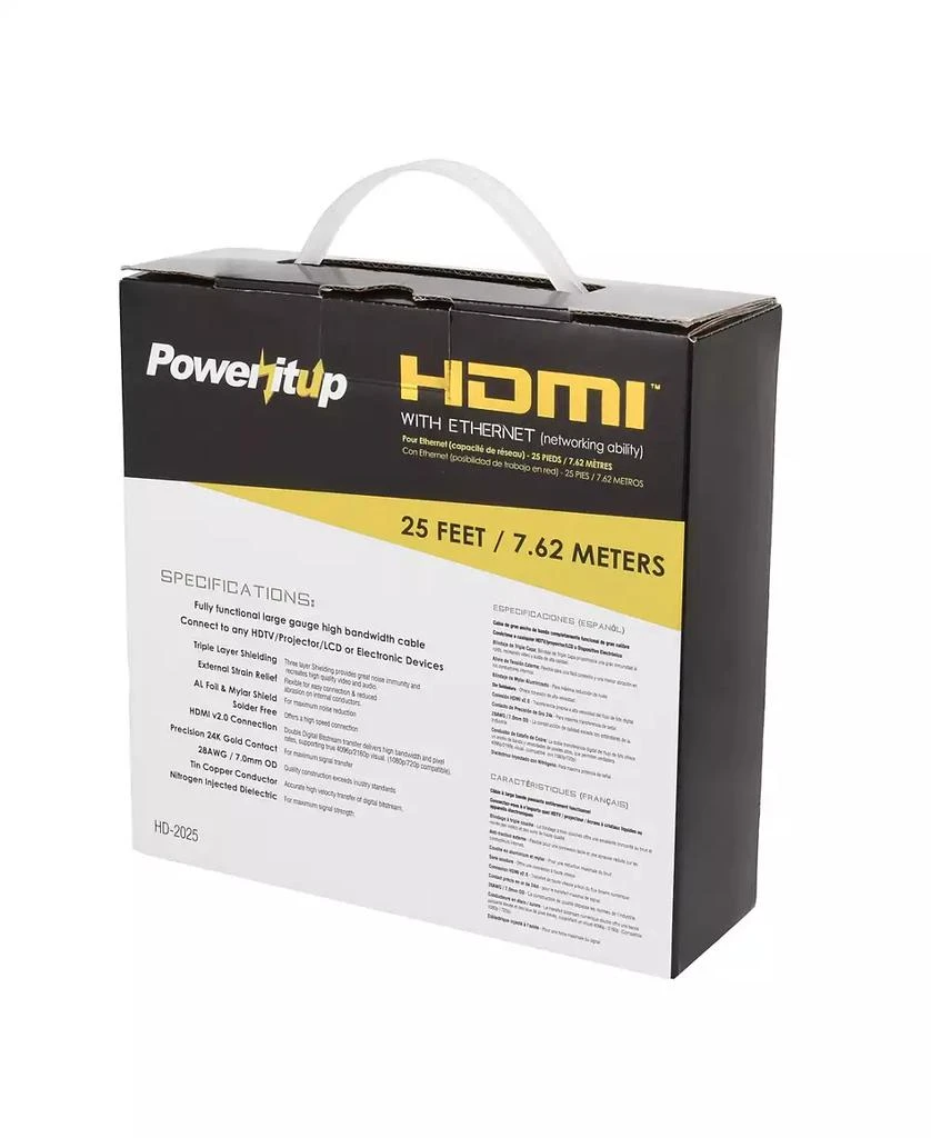 PowerItUp Power It Up 25 ft. HDMI v2.0 Cable with Ethernet 3