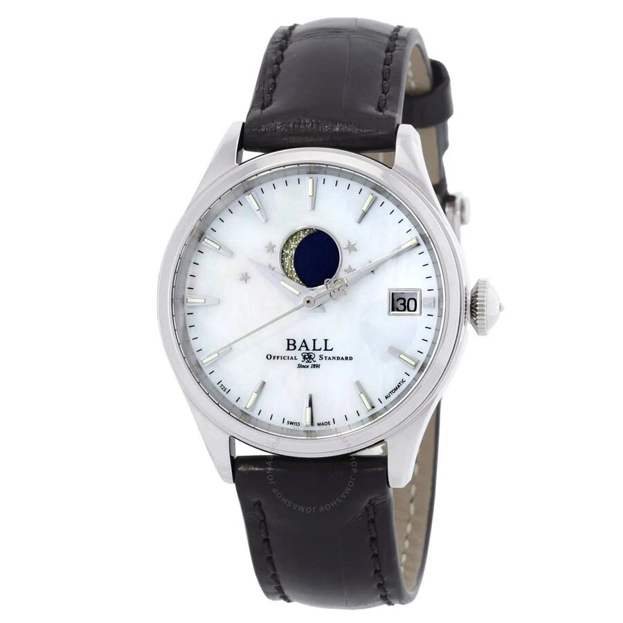 BALL Watch Trainmaster Automatic White Mother of Pearl Dial Ladies Watch NL3082D-LJ-WH 1
