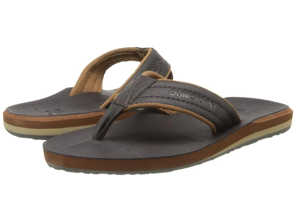 Quiksilver Quiksilver Kids Carver Nubuck Flip Flops (Toddler/Little Kid/Big Kid) 1