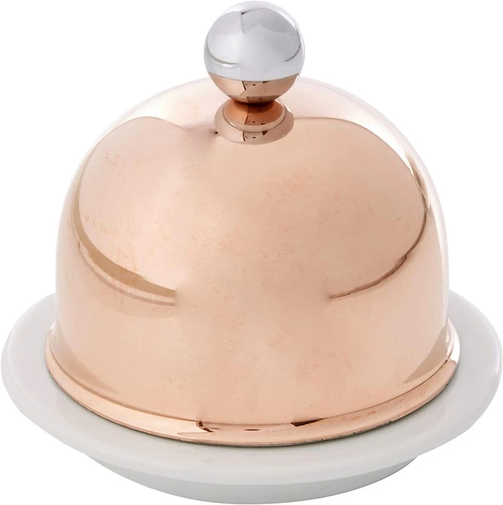 Mauviel M
Minis Porcelain Butter Dish with Copper Lid, 3.5 Inch