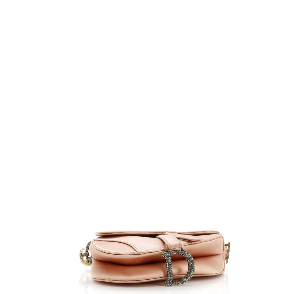 Dior Saddle Handbag Satin with Crystals Mini 3