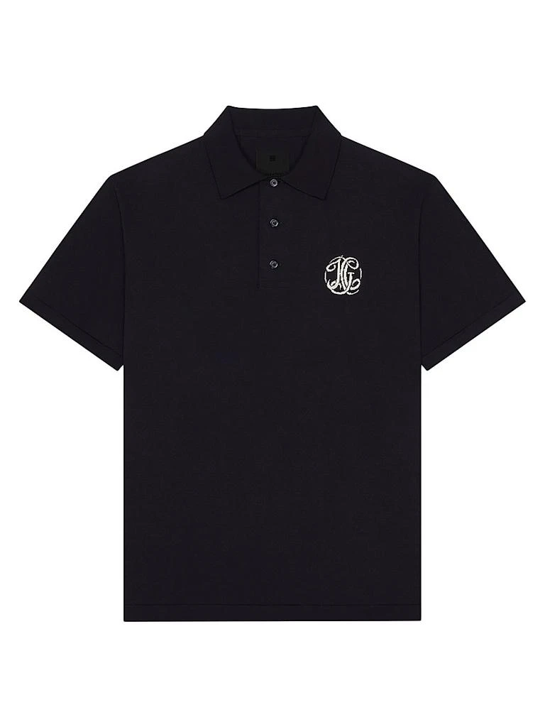 Givenchy Polo Shirt in Knit with HG Jacquard 1