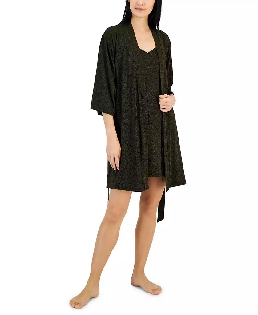 INC International Women's 2-Pc. Sparkle Robe & Chemise Set, Created for Macy's 1