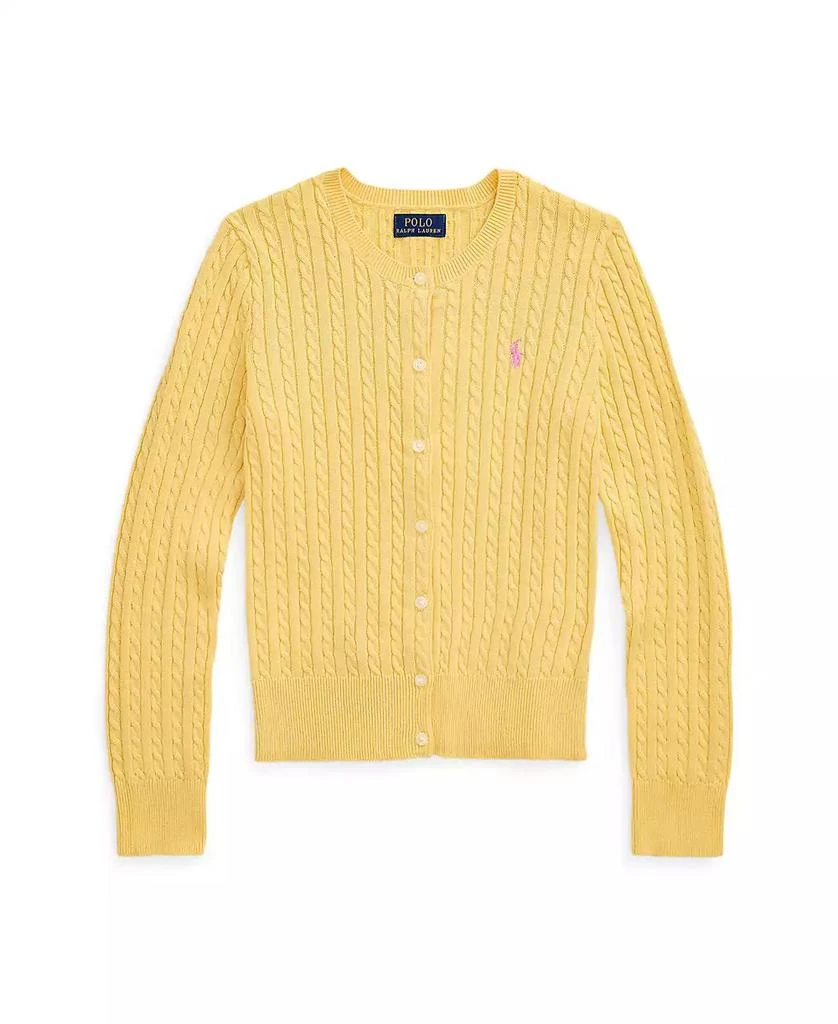 Ralph Lauren Big Girls Mini-Cable Cotton Cardigan 1