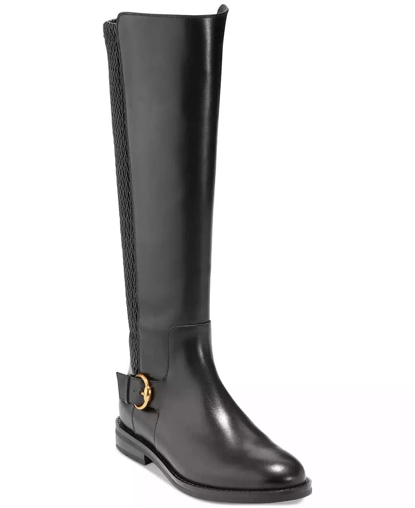Cole Haan Women's Clover Stretch Side-Buckle Riding Boots 1