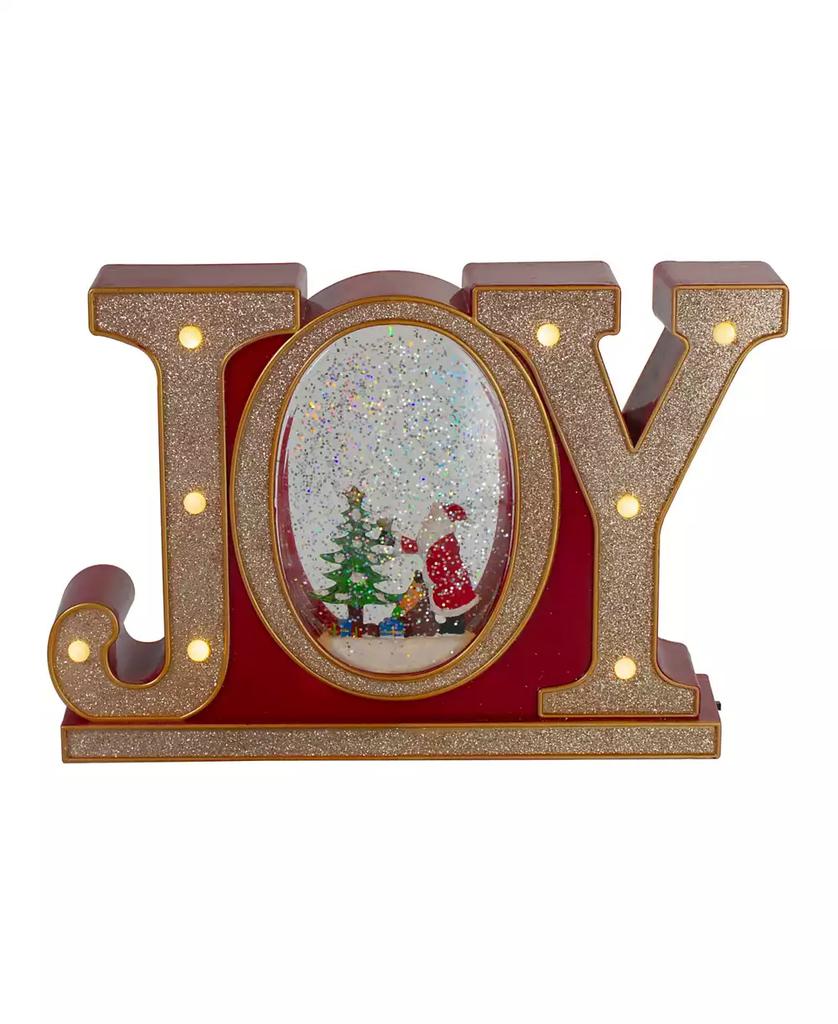 Northlight 11" LED Lighted Joy Christmas Glitter Snow Globe