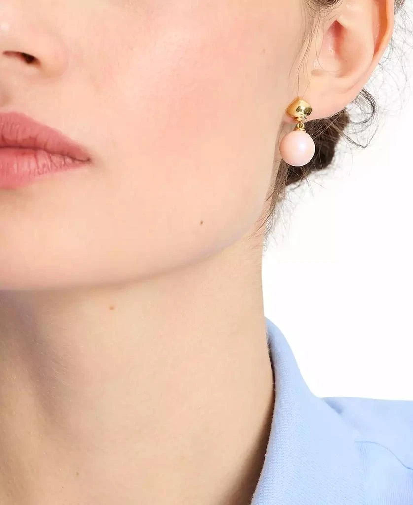 Kate Spade Gold-Tone Spade & Imitation Pearl Drop Earrings 3