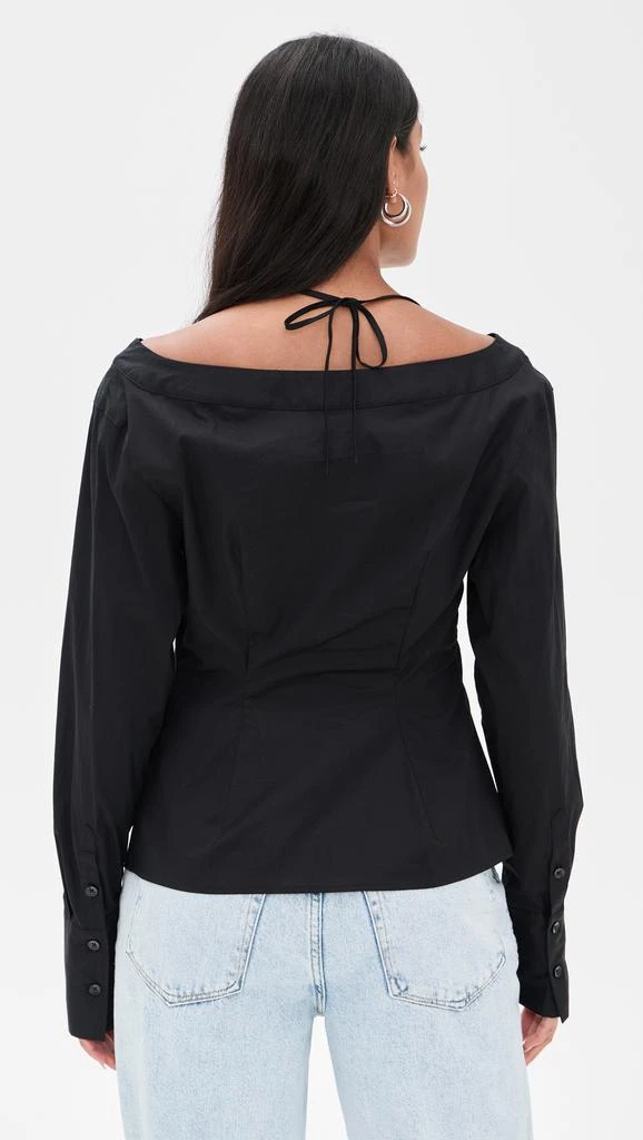 Good American Poplin Off Shoulder Top 2