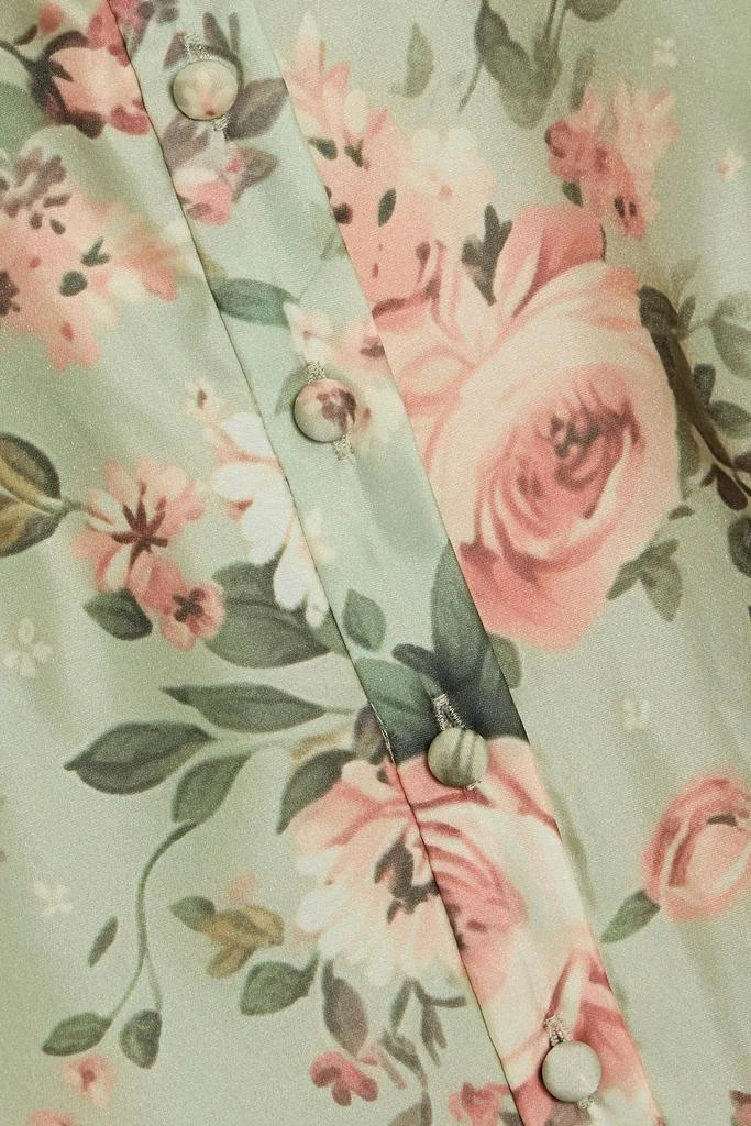 MIKAEL AGHAL Floral-print chiffon midi shirt dress 4