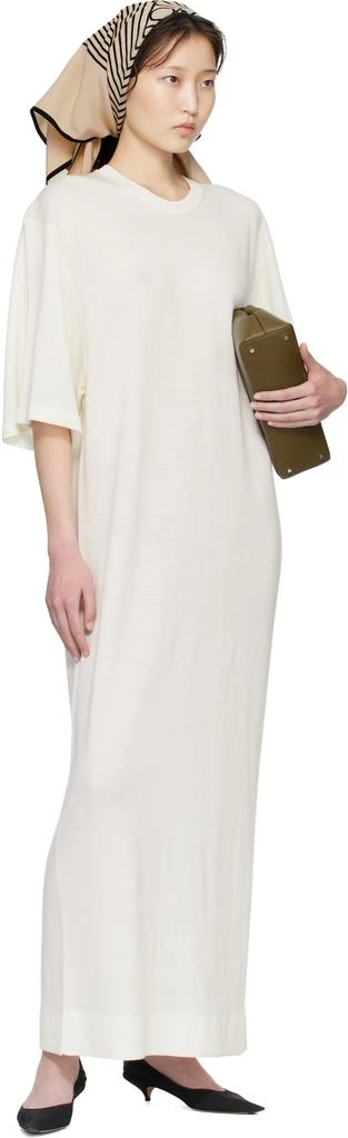 Totême Beige Centered Monogram Silk Scarf 2