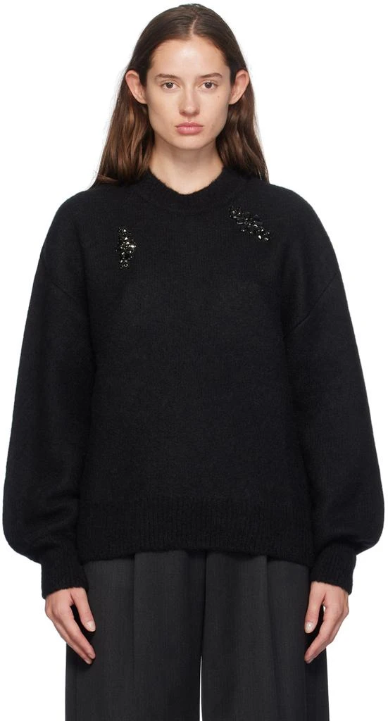 Simone Rocha Black Embellished Sweater 1