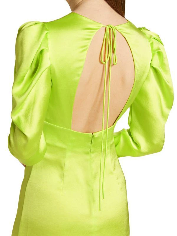 Andamane Hope Satin Puff-Sleeve Minidress 4