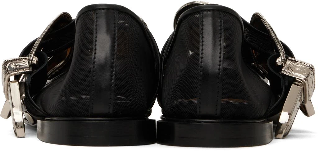 Toga Pulla Black Metal Mesh Ballerina Flats 2