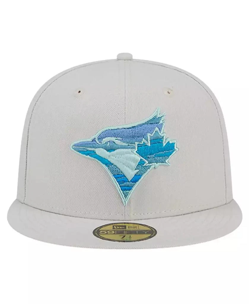 New Era Men's Khaki Toronto Blue Jays Stone Mist 59FIFTY Fitted Hat 2