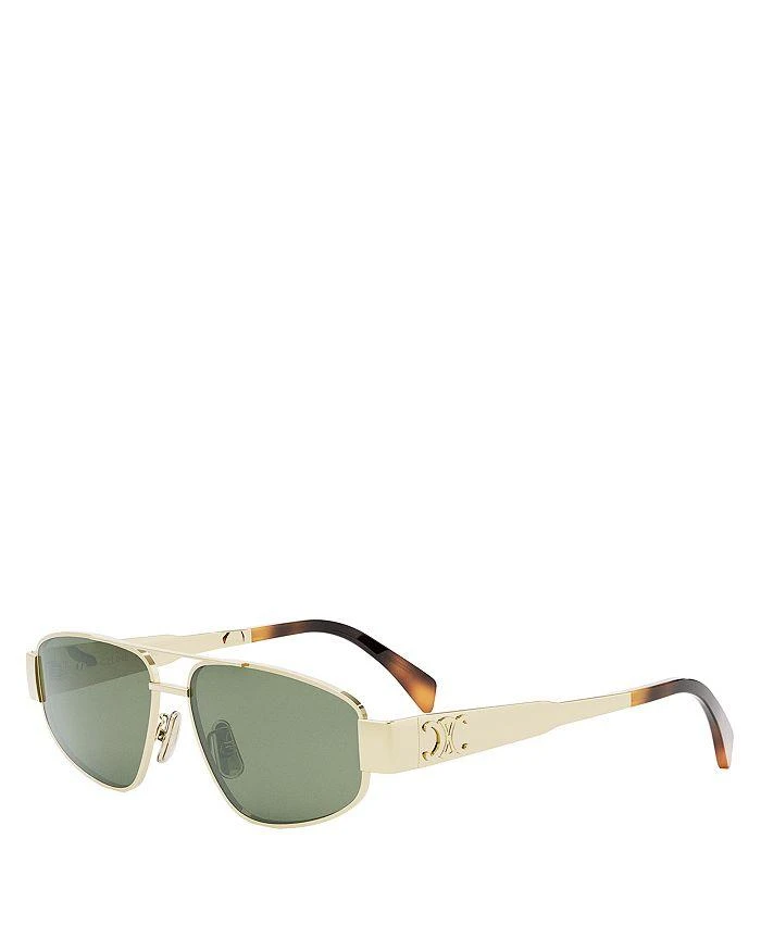 Celine Metal Triomphe Pilot Sunglasses, 57mm 1