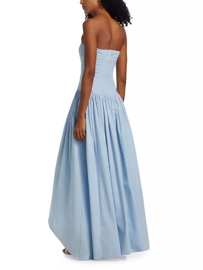 Azeeza Nayara Poplin Strapless High-Low Dress 5