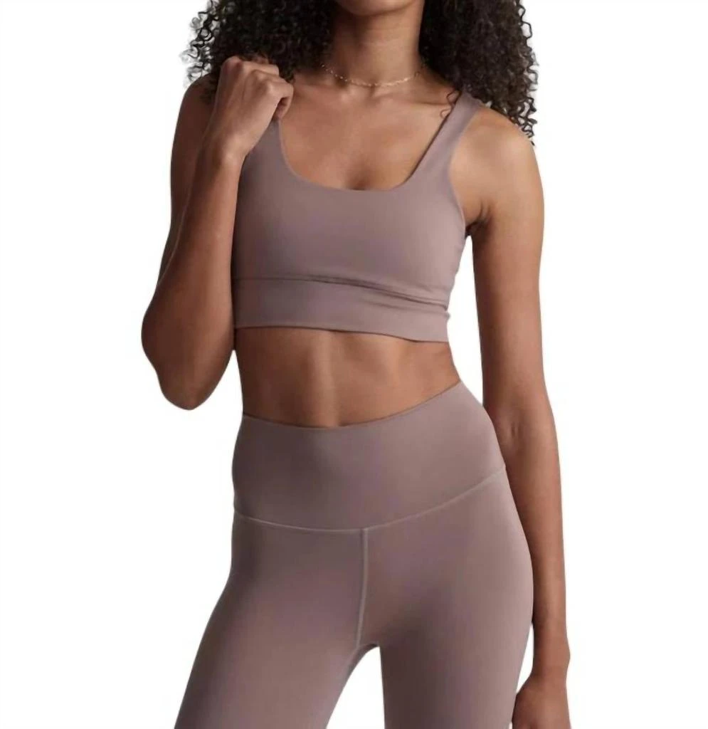 Varley Freesoft Cori Bra In Deep Taupe 1