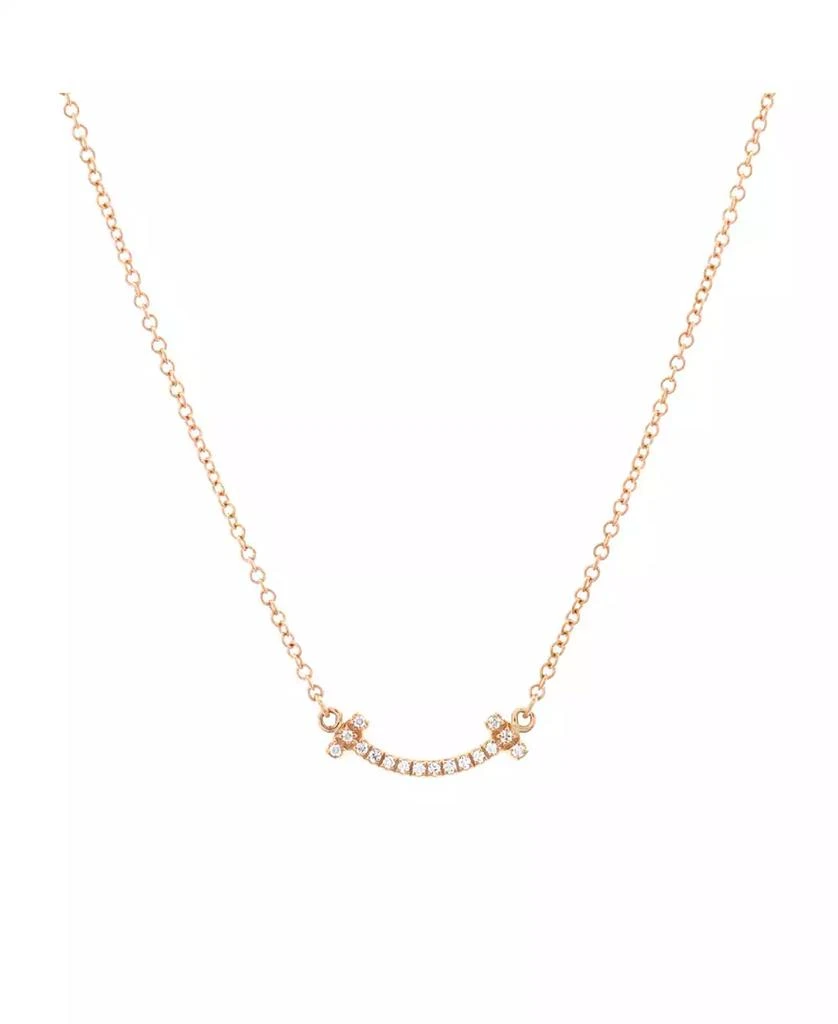 Pre-Owned Tiffany 
Co T Smile Pendant Necklace