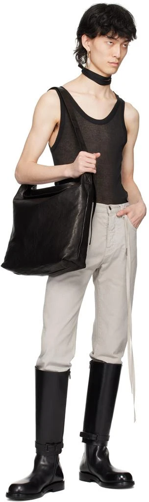 ANN DEMEULEMEESTER Black Ted Riding Boots 5