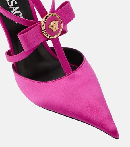 Versace Gianni bow-detail satin pumps 6