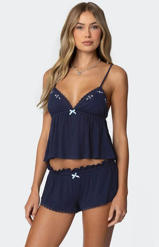 Edikted Dream Babydoll Waffle Tank Top 1