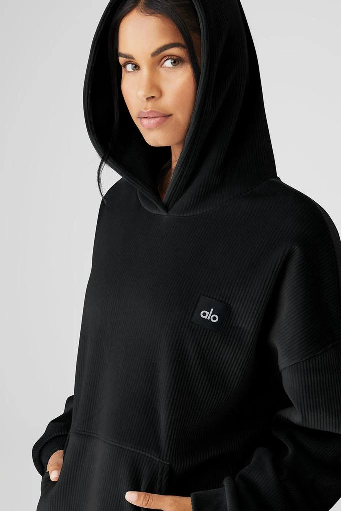 Alo Velour Baller Hoodie - Black 5