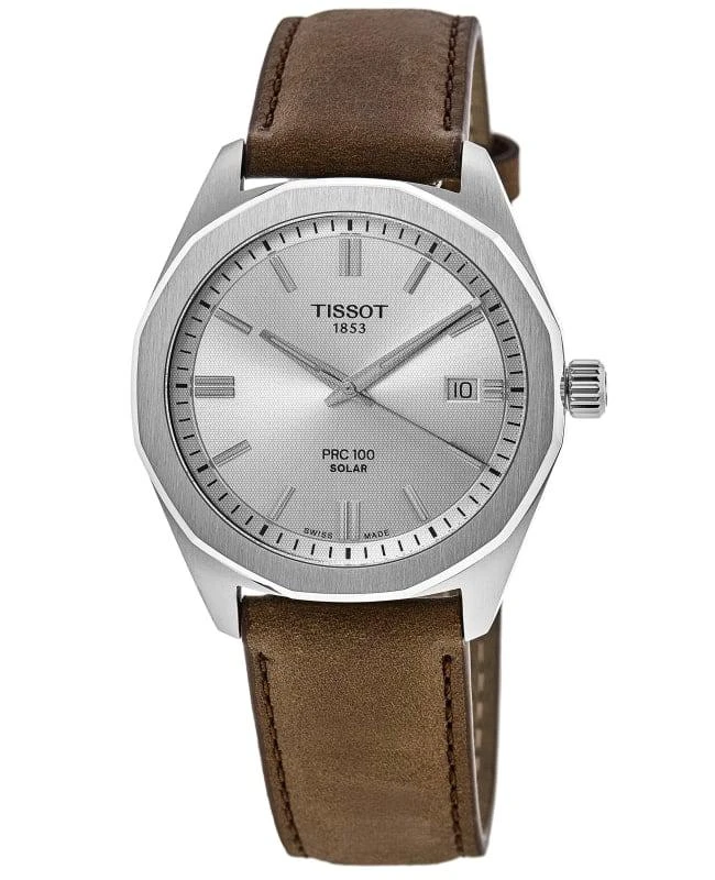 Tissot Tissot PRC100 Silver Dial Leather Strap Men's Watch T151.422.16.031.00 1