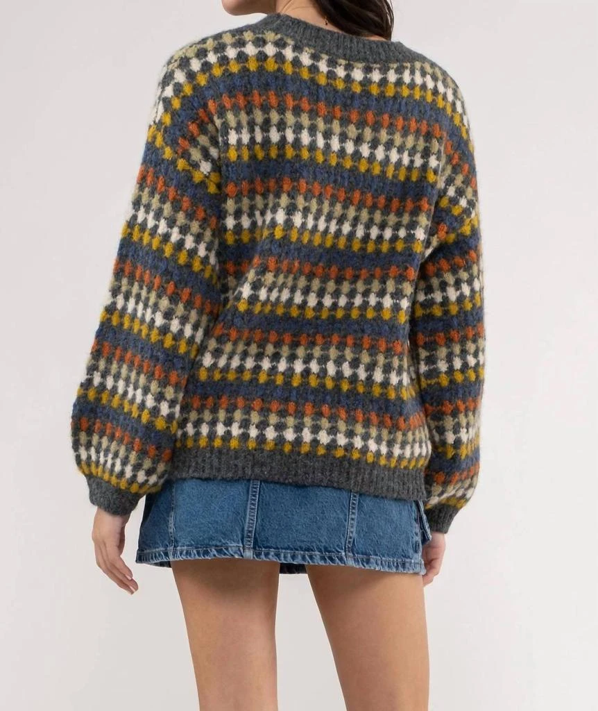 Blu Pepper Blu Pepper - Multicolor Crew Knit Sweater -PLUS 3