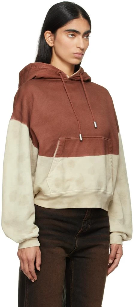 Eckhaus Latta Beige & Red Boxy Hoodie 2