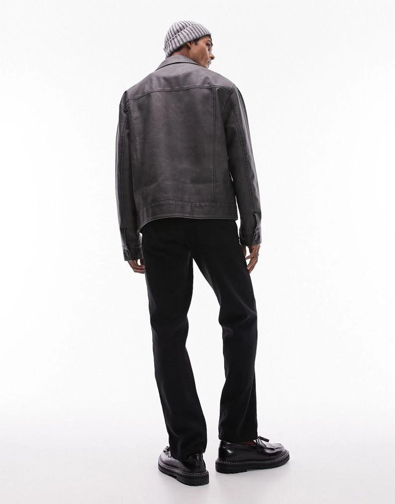 Topman Topman straight jeans in black 4