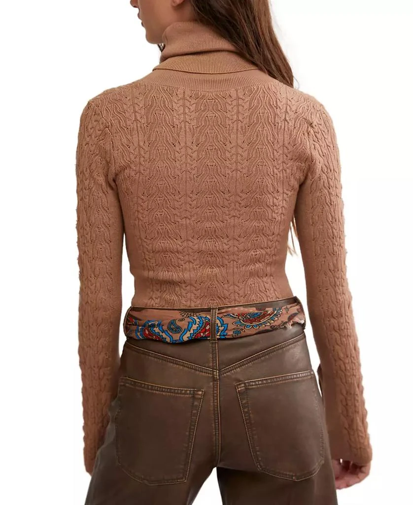 Free People Women's Maddie Cable-Knit Turtleneck Sweater 2