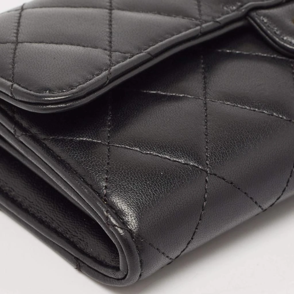 Chanel Chanel Black Quilted Leather Classic Flap Continental Wallet 11