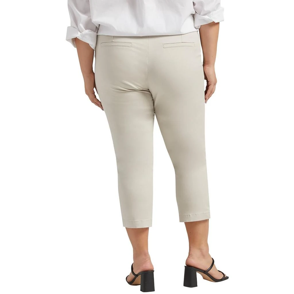 Jag Jeans Plus Womens Mid Rise Cotton Capri Jeans 2
