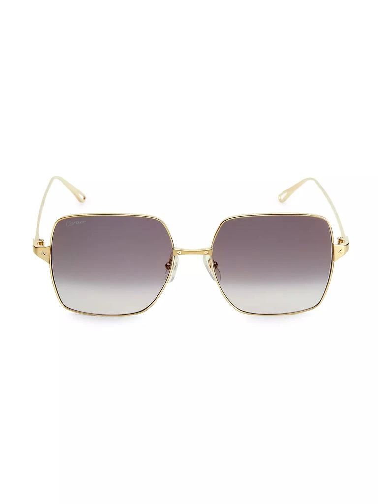 Cartier Santos De Cartier 57MM Square Sunglasses 1