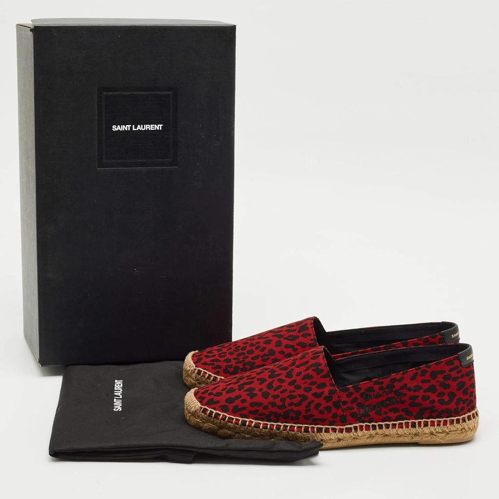 Yves Saint Laurent Saint Laurent Black/Red Canvas Slip On Espadrille Size 43 9