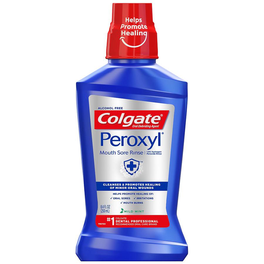 Colgate Peroxyl Antiseptic Mouth Sore Rinse Mild Mint