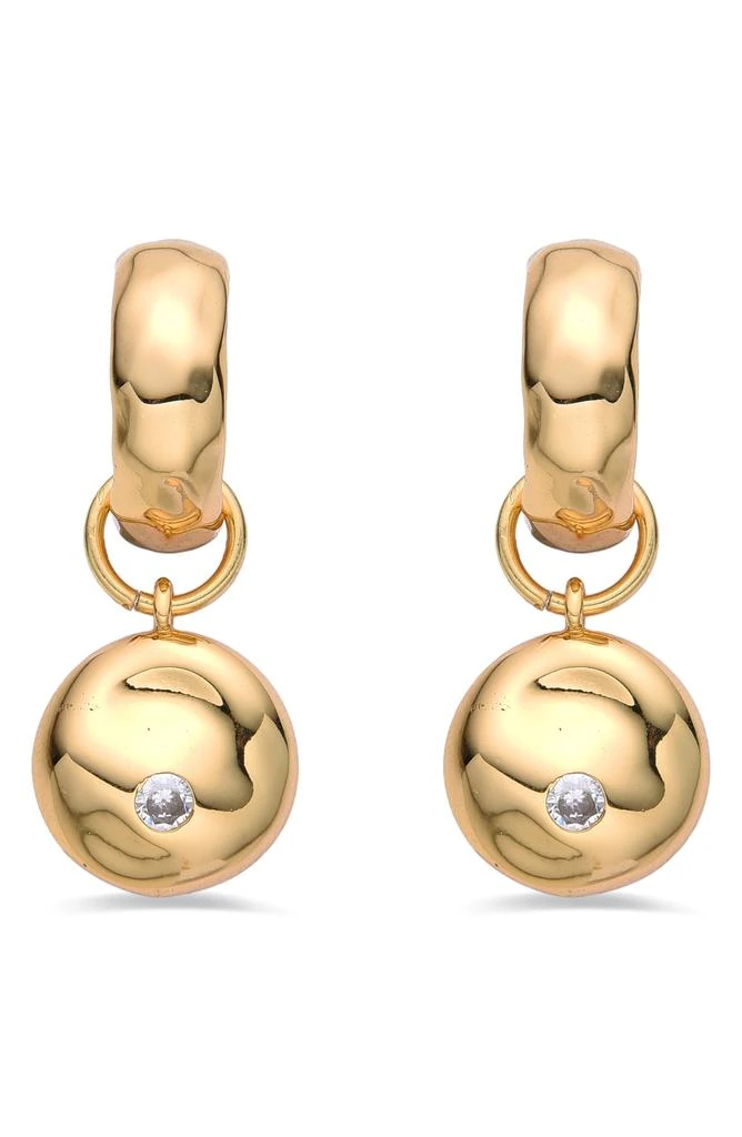 EYE CANDY LOS ANGELES Lou Crystal Drop Huggie Earrings