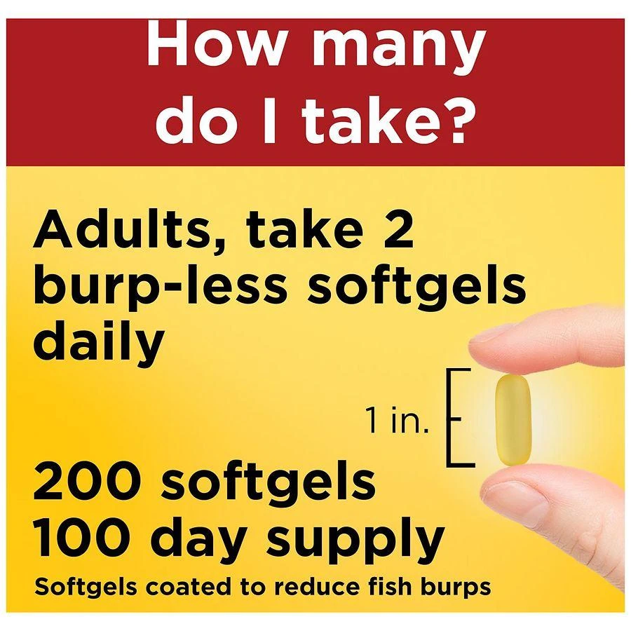 Nature Made Burp Less Fish Oil 1200 mg Softgels 6