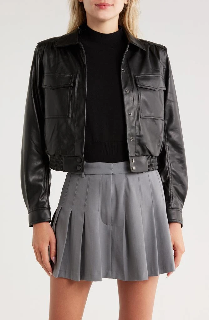 Jason Wu Flap Patch Pocket Faux Leather Jacket