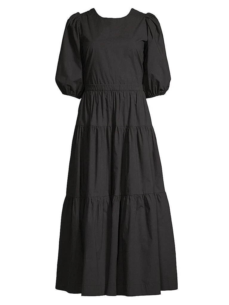 Birds of Paradis Daphne Poplin Tiered Midi-Dress 1