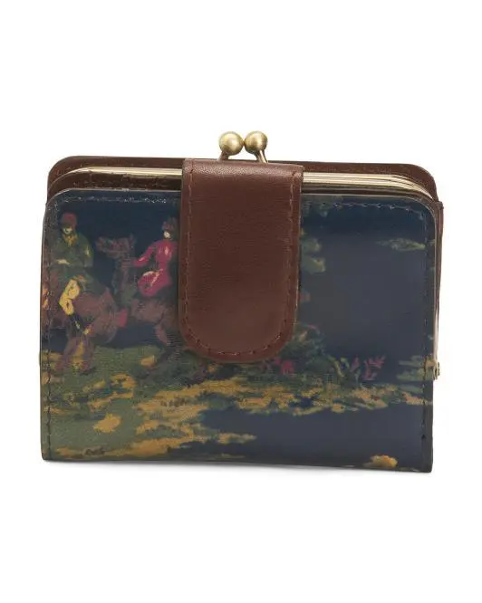 Patricia Nash Leather Iberia Multi Compartment Wallet With Framed Pocket