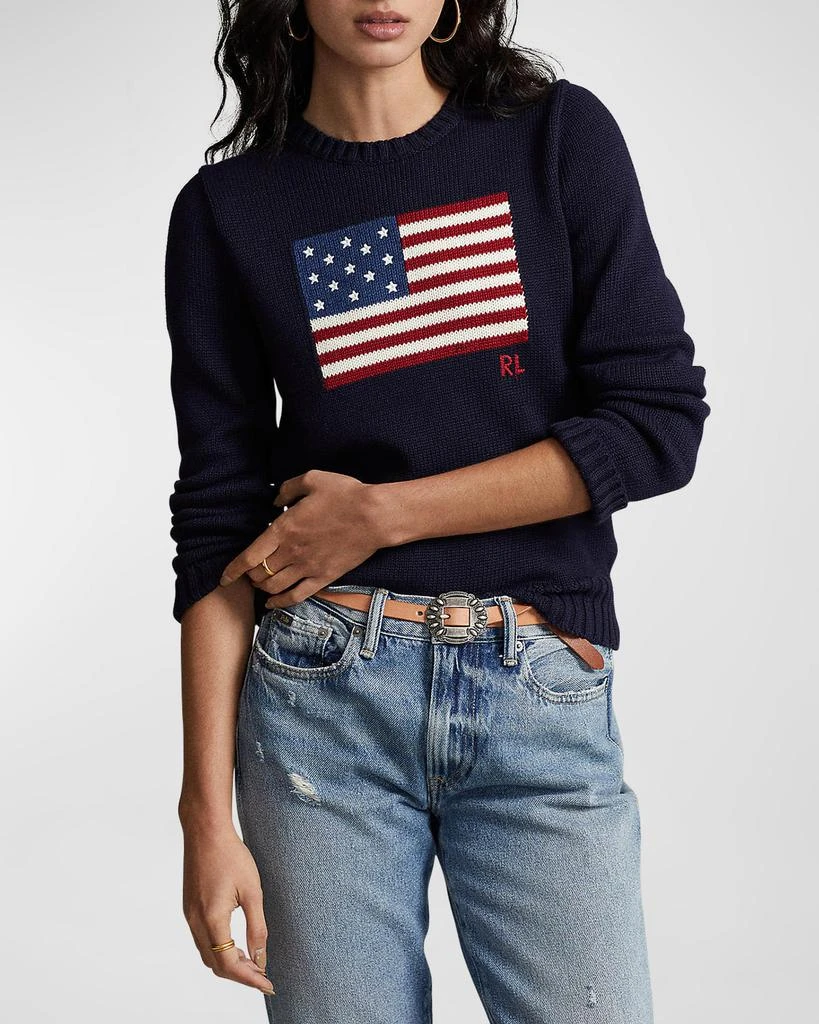 Ralph Lauren Flag Cotton Crewneck Sweater 2