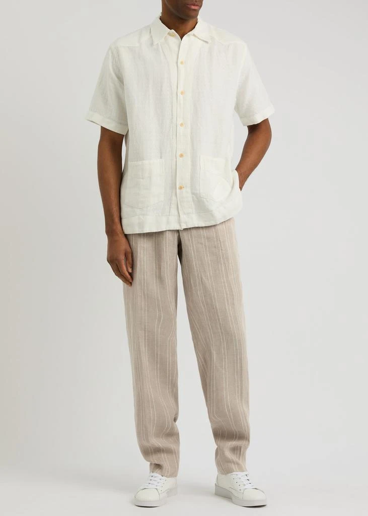 Oliver Spencer Claremont striped linen trousers 4