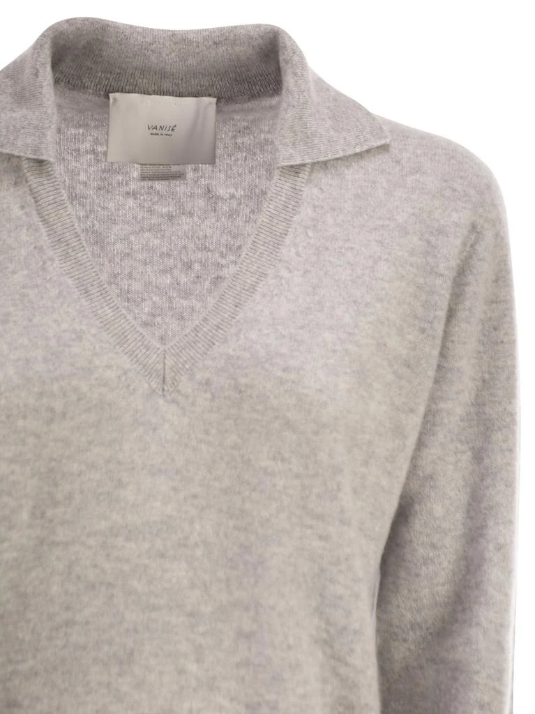VANISÉ Patty - V-Neck Jumper With Polo Collar 4