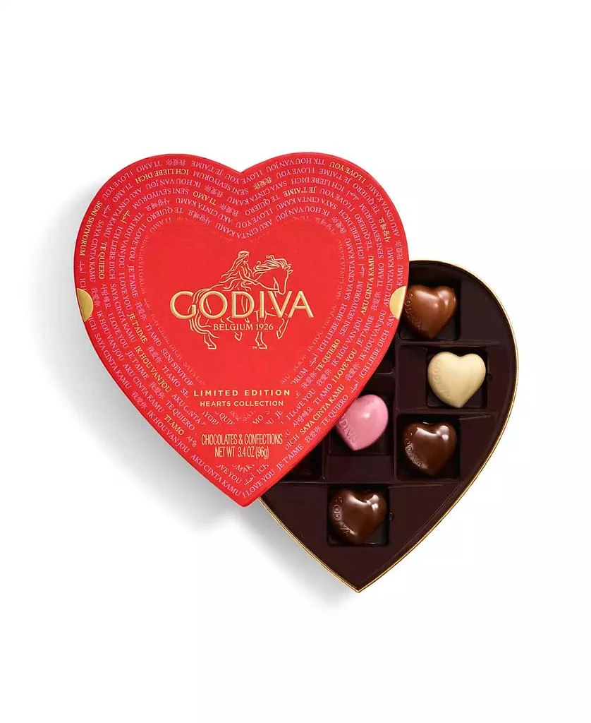 Godiva Valentine
s Day Heart Shaped Gift Box, 9-Pc.