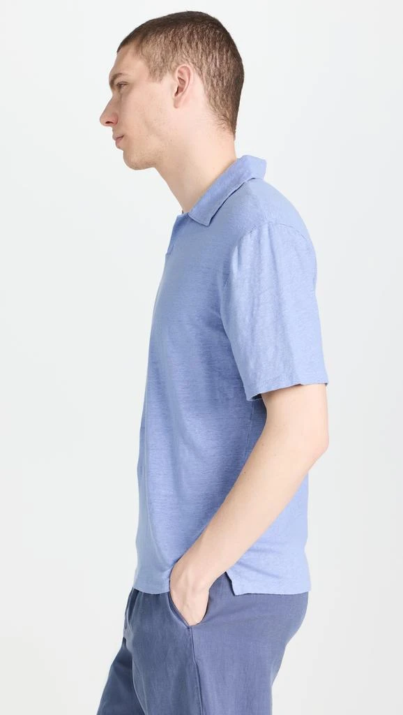 Officine Generale Simon Piece Dyed French Linen Polo 3