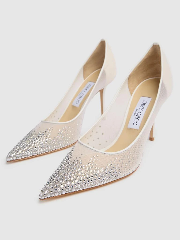 Jimmy Choo 85mm Love Embellished Tulle Pumps 2