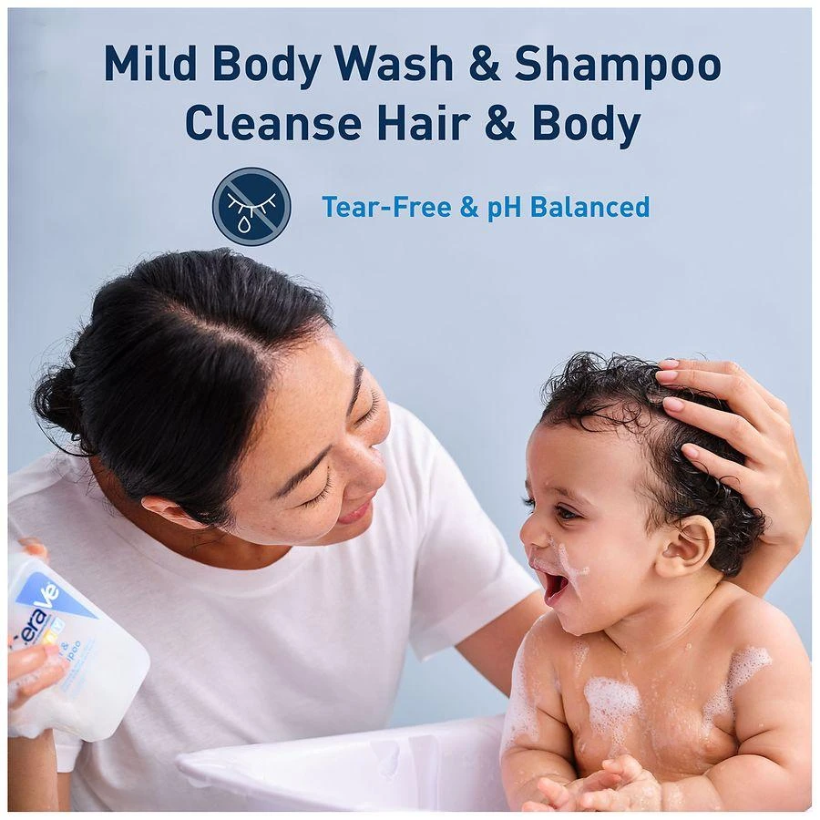 CeraVe Baby Wash and Shampoo for Tear-Free Baby Bath Time 3